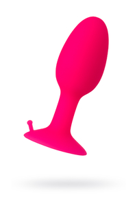 Анальная втулка TOYFA POPO Pleasure со стальным шариком внутри, силиконовая, розовая, 7 см